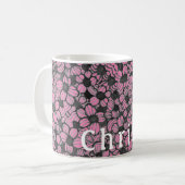 Fleur Floral Conception Mug personnalisée (Devant gauche)