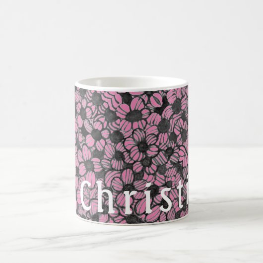 Fleur Floral Conception Mug personnalisée (Centre)