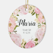 Fleur florale Ornement de Noël Fille (Gauche)