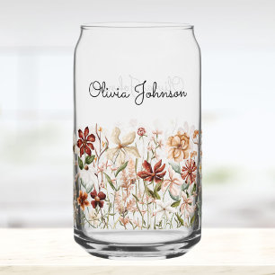 Fleur florale personnalisée aquarelle vintage