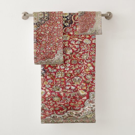 Fleur florale rouge perse turkish motif élégant (En situation)