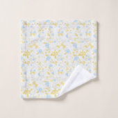 Fleur florale turquoise Motif sans couture (Gant de toilette)