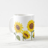 Fleur floue | Élégante Mug florale rose (Devant gauche)