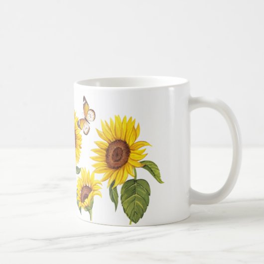 Fleur floue | Élégante Mug florale rose (Droite)