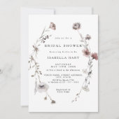 Fleur Fluide Automne Wreath Bridal Show Invitation (Devant)