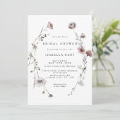 Fleur Fluide Automne Wreath Bridal Show Invitation (Debout devant)