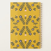Fleur folklorique scandinave en jaune Personnalisé (Dos)