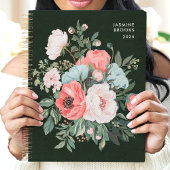 Fleur Foncé Sans Temps Nom Personnalisé