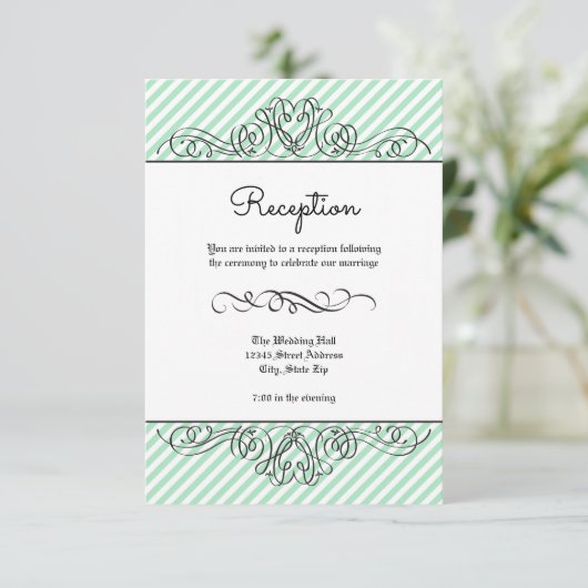 Fleur formelle de menthe - Invitation de réception (Debout devant)