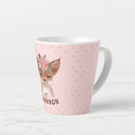 Fleur Fox Latte Mug (Angle droit)