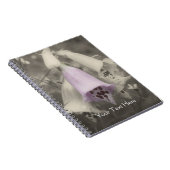 Fleur Foxglove Rose En Carnet Noir Et Blanc (Côté Droit)