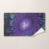 Fleur fractale Abstraite moderne et colorée tendan (Serviette à main)