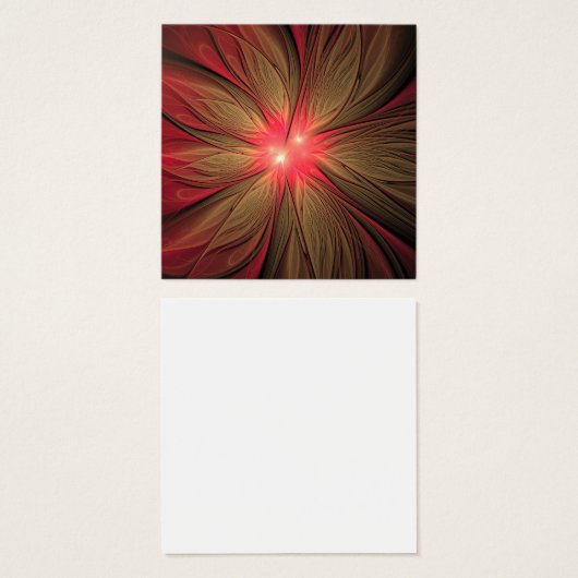 Fleur fractale de fansy rouge (Devant & derrière)