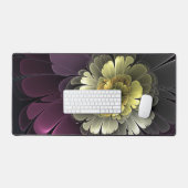 Fleur fractale grise de pourpre moderne abstraite (Clavier et souris)
