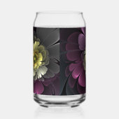 Fleur fractale grise de pourpre moderne abstraite (Gauche)