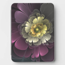 Fleur fractale grise de pourpre moderne abstraite
