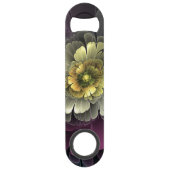 Fleur fractale grise et pourpre moderne abstraite (Dos)