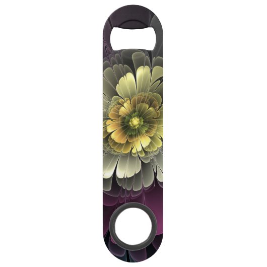 Fleur fractale grise et pourpre moderne abstraite (Devant)