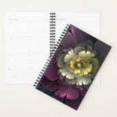 Fleur fractale grise et pourpre moderne abstraite (Devant avec enveloppe)