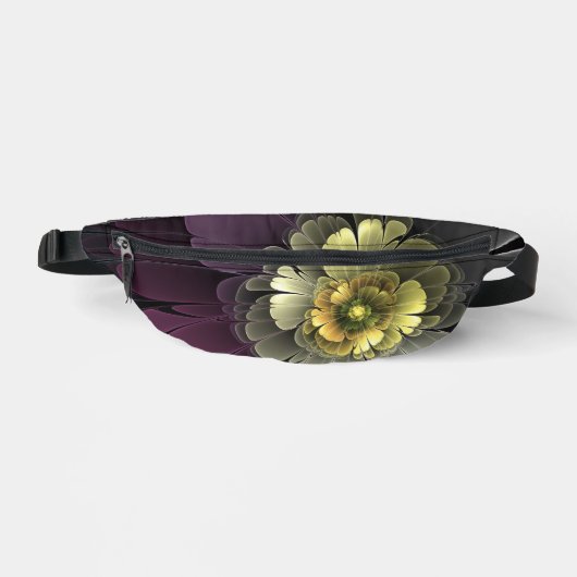 Fleur fractale grise khaki pourpre moderne abstrai (Recto)