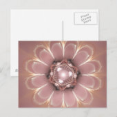Fleur fractale rose - Carte postale (Devant / Derrière)