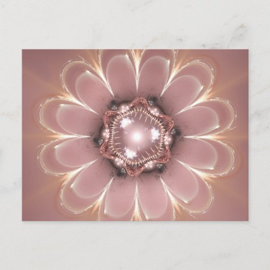 Fleur fractale rose - Carte postale (Devant)
