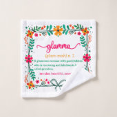 Fleur Frame Grandma Grand-mère Définition (Gant de toilette)
