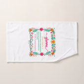 Fleur Frame Grandma Grand-mère Définition (Serviette à main)