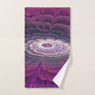 Fleur frappante abstraite fractale colorée rose