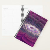 Fleur frappante abstraite fractale couleur rose (Devant avec enveloppe)