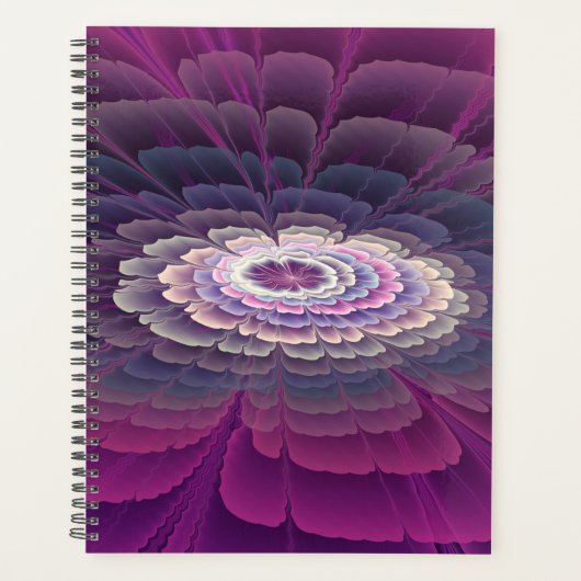 Fleur frappante abstraite fractale couleur rose (Devant)