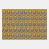 Fleur frénésie arty et papier d'emballage brillant (Devant 3)