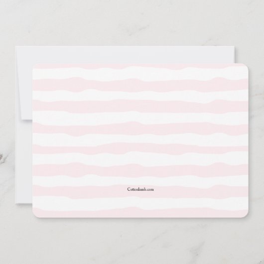 Fleur frontière rose invitation religieuse (Dos)