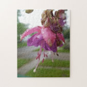 Fleur fuchsia rose créative photo puzzle (Vertical)