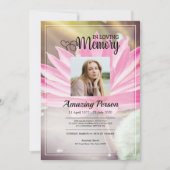 Fleur Funérailles ordre de service Invitation (Devant)