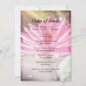 Fleur Funérailles ordre de service Invitation (Dos)