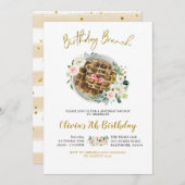 Fleur gaule Anniversaire Brunch Invitation (Devant / Derrière)