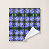 Fleur Gentienne Bleue Art Abstrait (Gant de toilette)