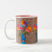 Fleur géométrique colorée Art café Mug (Gauche)