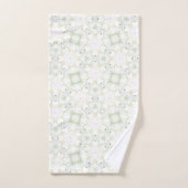 Fleur géométrique neutre douce (Serviette à main)