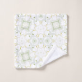 Fleur géométrique neutre douce (Gant de toilette)