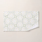 Fleur géométrique neutre douce (Serviette à main)