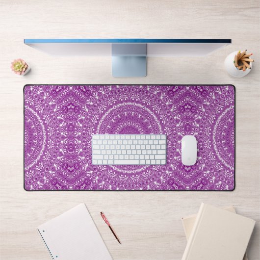 Fleur géométrique violette radiante (Bureau 1)
