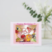 " Fleur Glorieuse " Carte Postale d'anniversaire (Debout devant)