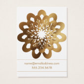 Fleur Gold Burst sur présentoir à boucles d'oreill (Dos)