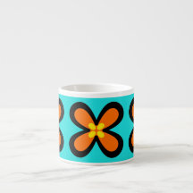 fleur graphique audacieuse CaféOlé 6oz. tasse de