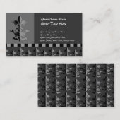 Fleur Heart Crown - Black Visitekaartje (Voorkant / Achterkant)