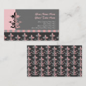 Fleur Heart Crown - Roze Visitekaartje (Voorkant / Achterkant)