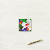 Fleur Hibiscus avec Tiger Longwing Post-It Notes (Sur un bureau)