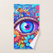 Fleur hypnotique pour l'œil (Serviette à main)